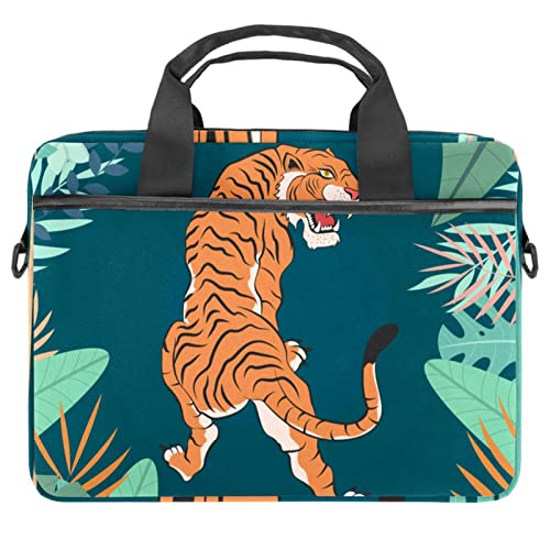 Sac ordinateur 13 pouces feuilles de tigre pour le bureau et trajets