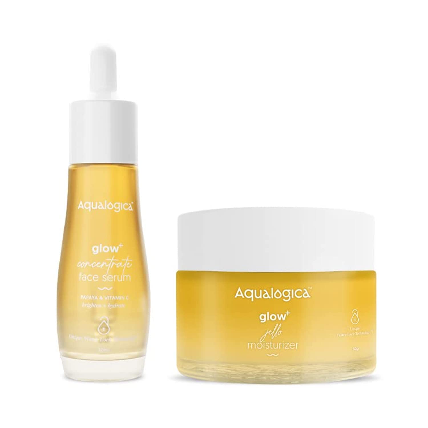 Aqualogica Own The Glow Duo Face Serum (30ml) | Gel Moisturizer (50g)