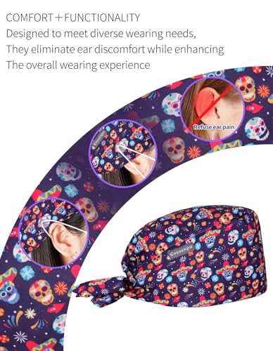Image of Kousenpu Scrub Caps for Men, Adjustable Surgical Cap, Breathable Medical Hat for Doctors, Nurses & Healthcare Professionals