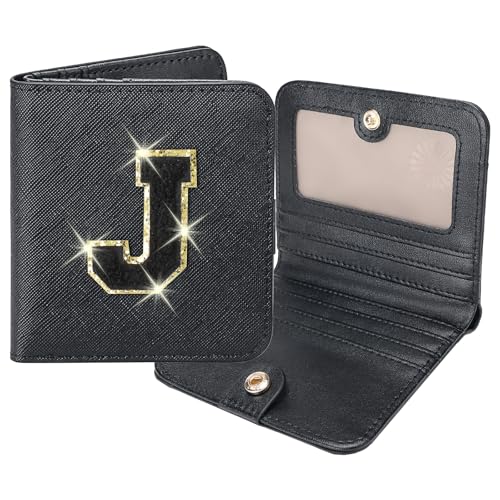 Image of RNIEGA Initial Wallet Women Small Teen Girl Gifts Trendy Stuff Girls Wallets Personalized Christmas Birthday Gift for Women Friends Daughter Granddaughter 6 7 8 9 10 11 12 13 Year Old Black J