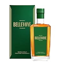 BELLEVOYE – Whisky Triplo Malto – Whisky francese Bellevoye Vert – Medaglia d’oro al Concours Général Agricole de Paris 2022 & 2023-43% di alcool – Origine: 100% Francia – 70 cl