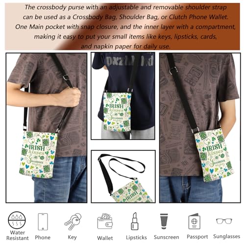 MBMSO Irish Crossbody Bag Shamrock Lucky Gifts Irish Blessing Baptism Gifts St. Patricks Day Gifts Shamrock Crossbody Purse2