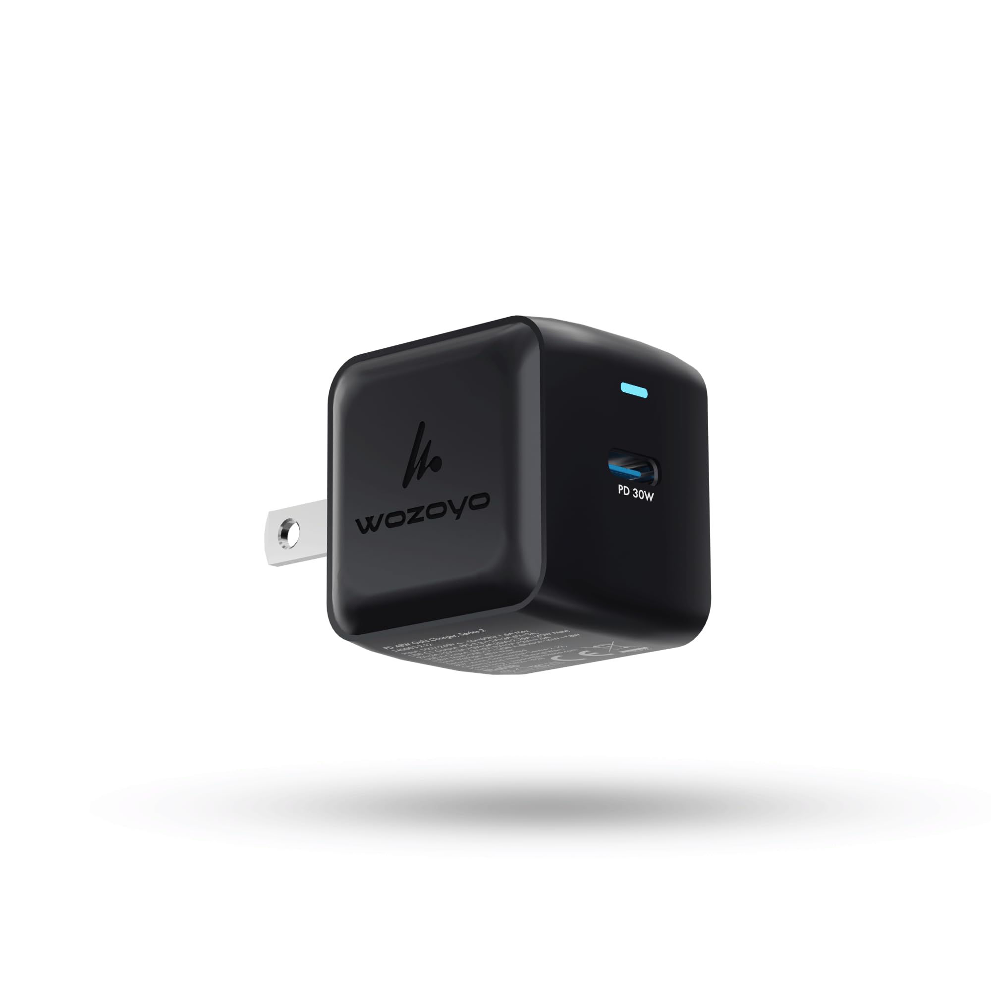 Wozoyo PD 30W Wozoyo GaN Charger, Type-C Fast Charger Compatible for iPhone 17/16/16 Pro Max/15 Series/iPad Pro, Smartphones & Tablets, QC 3.0,Compact Foldable Plug Design, Smart Power Delivery