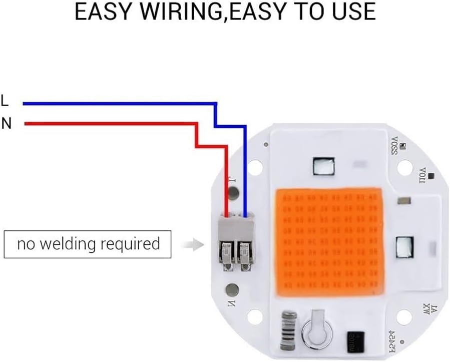 Pack of 20, LED Plant Light Chip AC110V 20W/30W/50W No-Driver Plant Grow Lighting Full Spectrum Plant Lamp Household Bulbs(20W)