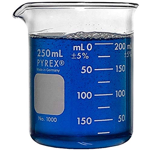 image for Pyrex Griffin Low Form 250mL Beaker Graduated Ea, Clear, SINGLE
