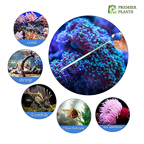 Image of PREMIER PLANTS Aquarium Coral Feeder Pack Of 2|Aquarium Acrylic Coral Feeder Long Tube Liquid Fertilizer For Marine Fish /Coral,?50 cm,H 3 cm,W 3 cm