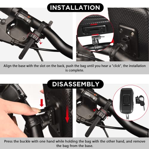Image of Vitalismo Bike Phone Holder Waterproof - Motorbike Phone Holder 360 Rotation, Cycling Handlebar Bag, Bike Phone Mount for iPhone 14Pro Max /14Pro /14 /13 /11 /X /8 Samsung LG Cellphones up to 7''