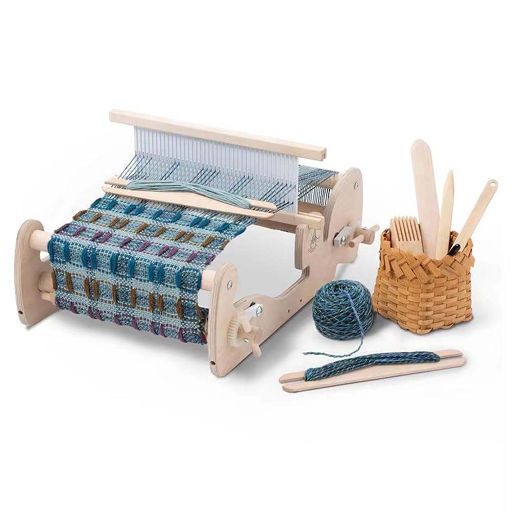 Specifiche del prodotto: Nome: Kit telaio per tessitura in legno Materiale: Legno Dimensioni: 550*425*800 mm Peso: 5 kg Articoli adatti: sciarpe, piccoli runner da tavolo, sottobicchieri, tovagliette