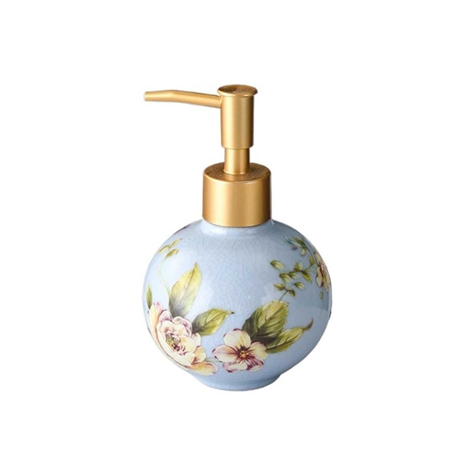 Soap Dispenser Household Spherical Ceramic Soap Dispenser Hotel Bathroom Shower Gel Lotion Bottle(Blue)