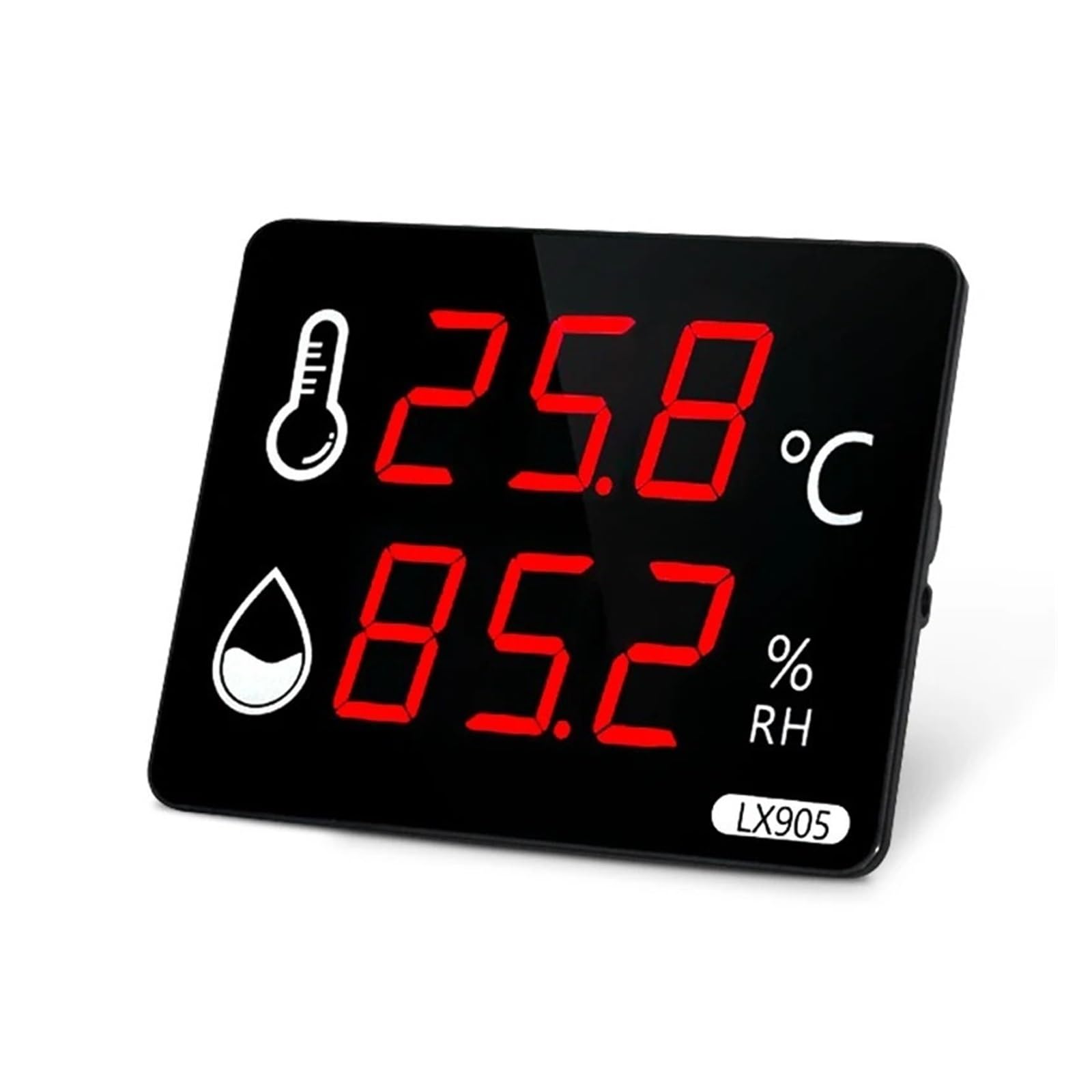 Digitale Temperatur und Feuchtigkeit Instrumente Thermometer Meter außen Sauna Schwimmbad Uesd LED,Hohe Stabilitätsleistung