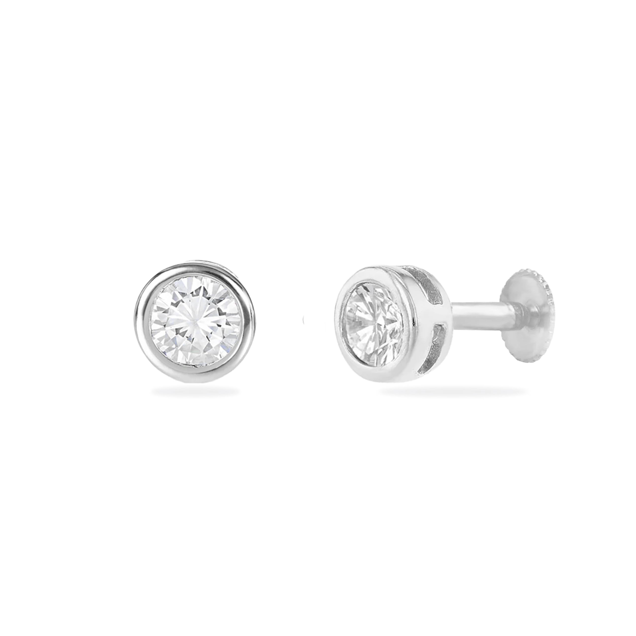 DE FLOSSY SILVER 925 Sterling Silver Unisex Zirconia Stone South Screw Stud - DFS219 (B0BXXLNDNL) Amazon Price History, Amazon Price Tracker
