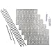 Fasade Easy Installation Monaco Crosshatch Silver Backsplash Panel for Kitchen and Bathrooms (18 sq ft Kit)