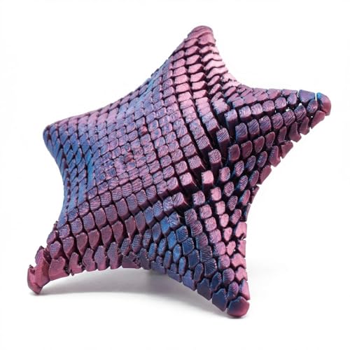 3D Printed Fidget Toy Starfish Flexible 3D Printed Toys for Stress Relief Anxiety Relief Toys ADHD Toys for Adults Cute Fidgets Desk Decor 4.3 Inch Star