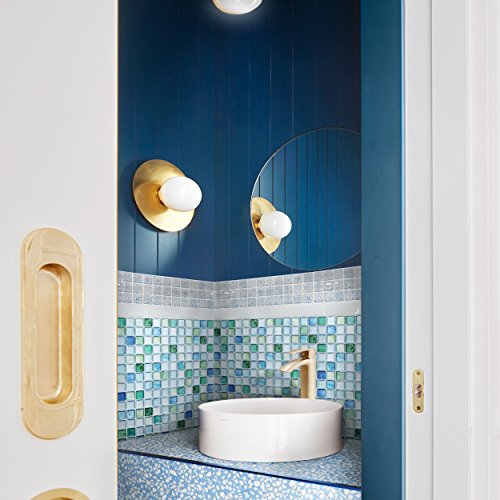 Beaustile Decorative Tile Stickers Peel Stick Backsplash Fire Retardant Tile Sheet (Sapphire Blue) (5pcs)