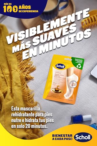 Miniatura 3 de Scholl Mascarilla PediMask para pies suaves con miel de Manuka - Embalaje y mascarilla reciclables - Mascarilla hidratante profunda para pedicura con una sola aplicación - Clínicamente probada