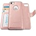 AMOVO Case for iPhone 7 [2 in 1], iPhone 7 Wallet Case [Detachable Wallet Folio] [Premium Vegan Leather] iPhone 8 Wallet Case with Gift Box Package (iPhone 7&8 (4.7") Rosegold)