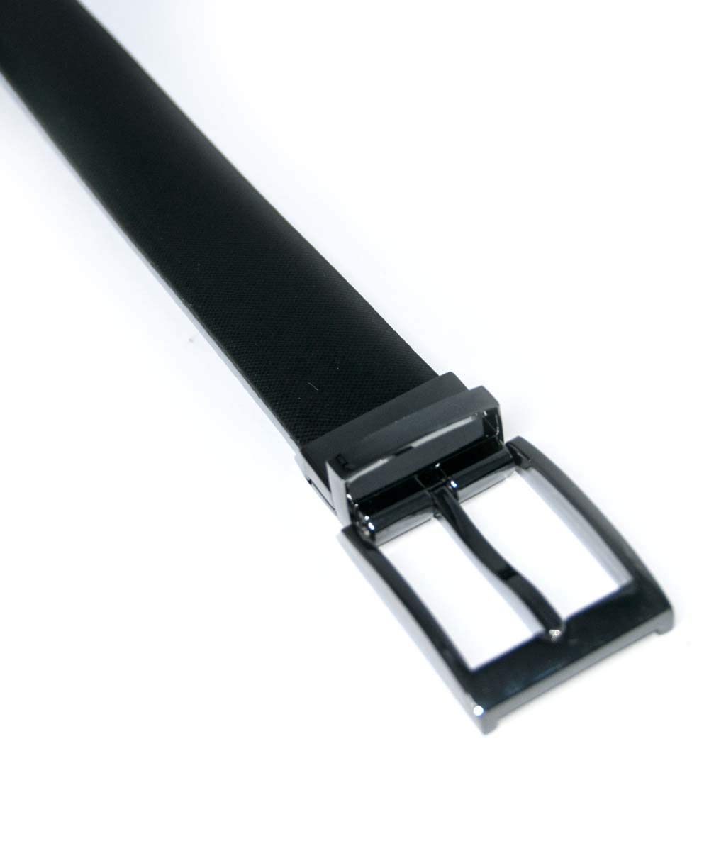 LLoyd Herren Leder Gürtel Wendegürtel bombiert schwarz - blau kürzbar 35mm Ledergürtel , Schwarz/Blau , 95