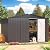 AECOJOY Shed 8' x 10' Outdoor Storage Metal Shed, Dark Grey Steel Yard Shed with Design of Lockable Doors, Utility and Tool Storage for Garden, Backyard, Patio, Outside use