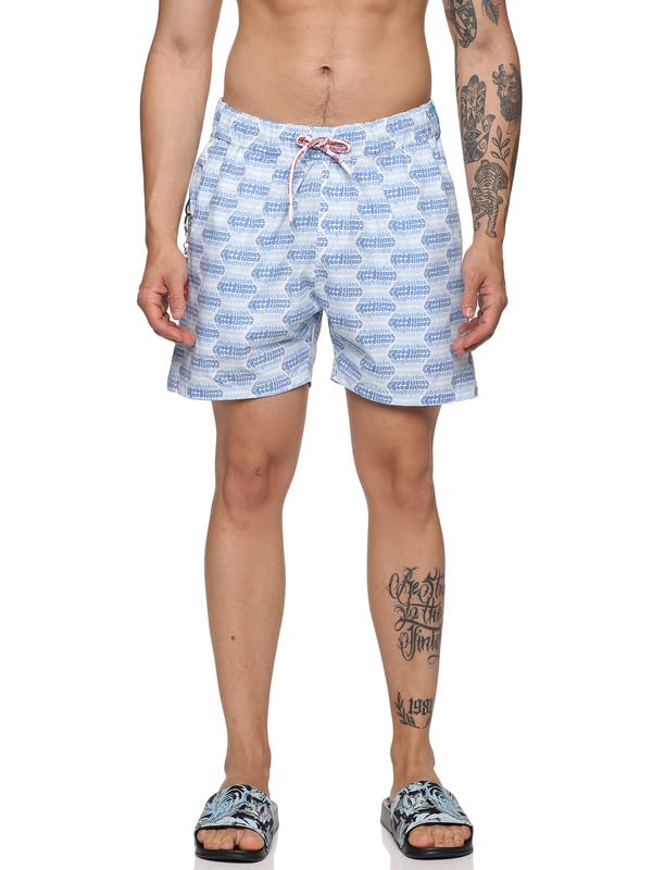 Men's Polyester Good Times Board Shorts-16