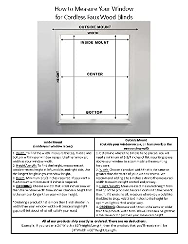 Arlo Faux Wood Blinds, 2" Cordless Horizontal Blinds With Crown Valance, 72" W X 60" H, White #TOP2