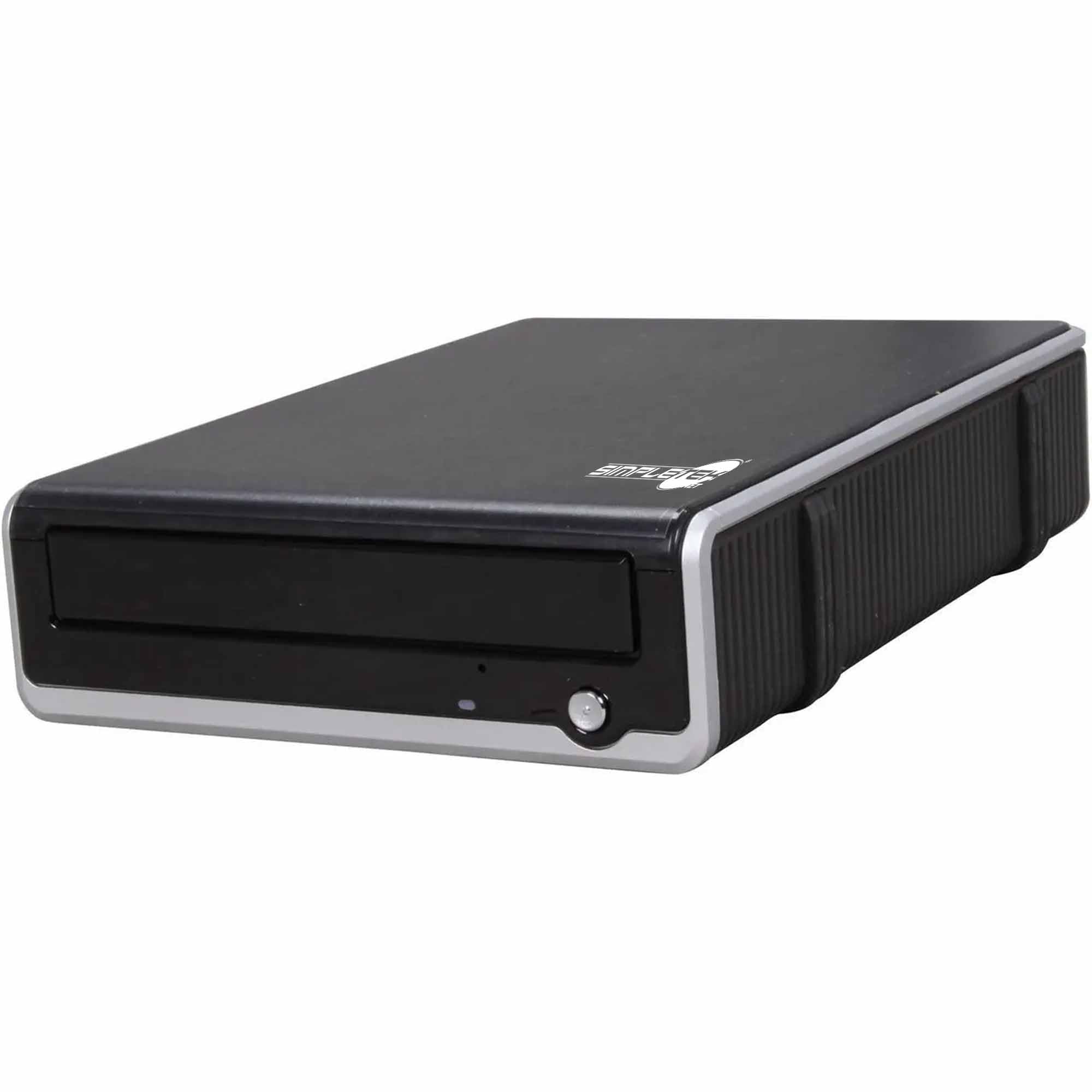 SIMPLETEK - Lettore Masterizzatore DVD Esterno USB - CD DVD RW Dual Layer | 20X DVD,48X CD,DVD Dual Layer,DVD-RAM,USB 2.0,eSATA,Cavo USB A-B,Cavo Alimentazione,Plug&Play,Windows,Nero