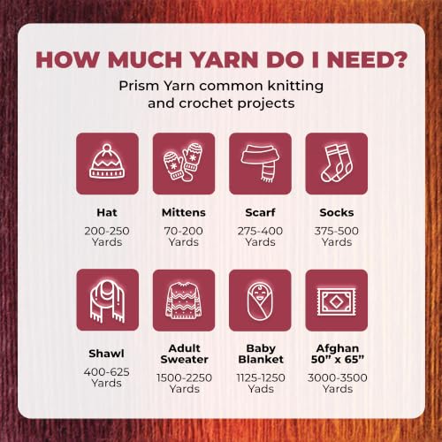 Image of Mary Maxim Prism Yarn, Acrylic Multicolor DK Yarn, 290 Yards, Desert Unset | Ombre Yarn, 3 Weight, Machine Wash, For Knitting and Crochet, Create Baby Items, Blankets, Afghans, Clothing Variegated Yarn