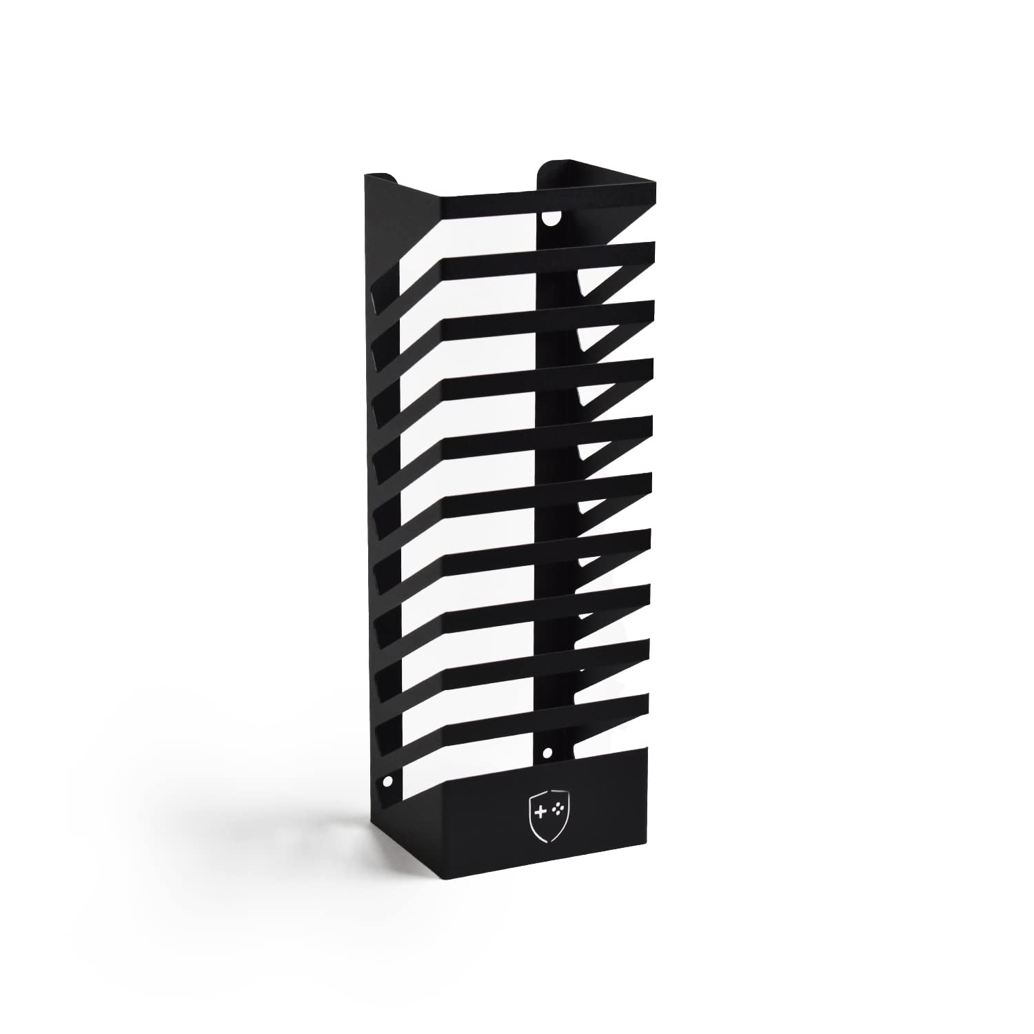 Gameshieldz Black Games & Dvds Accessories Tower Rack - Stores 10 Games, Wall Mounted Or Freestanding (361X100x120mm)