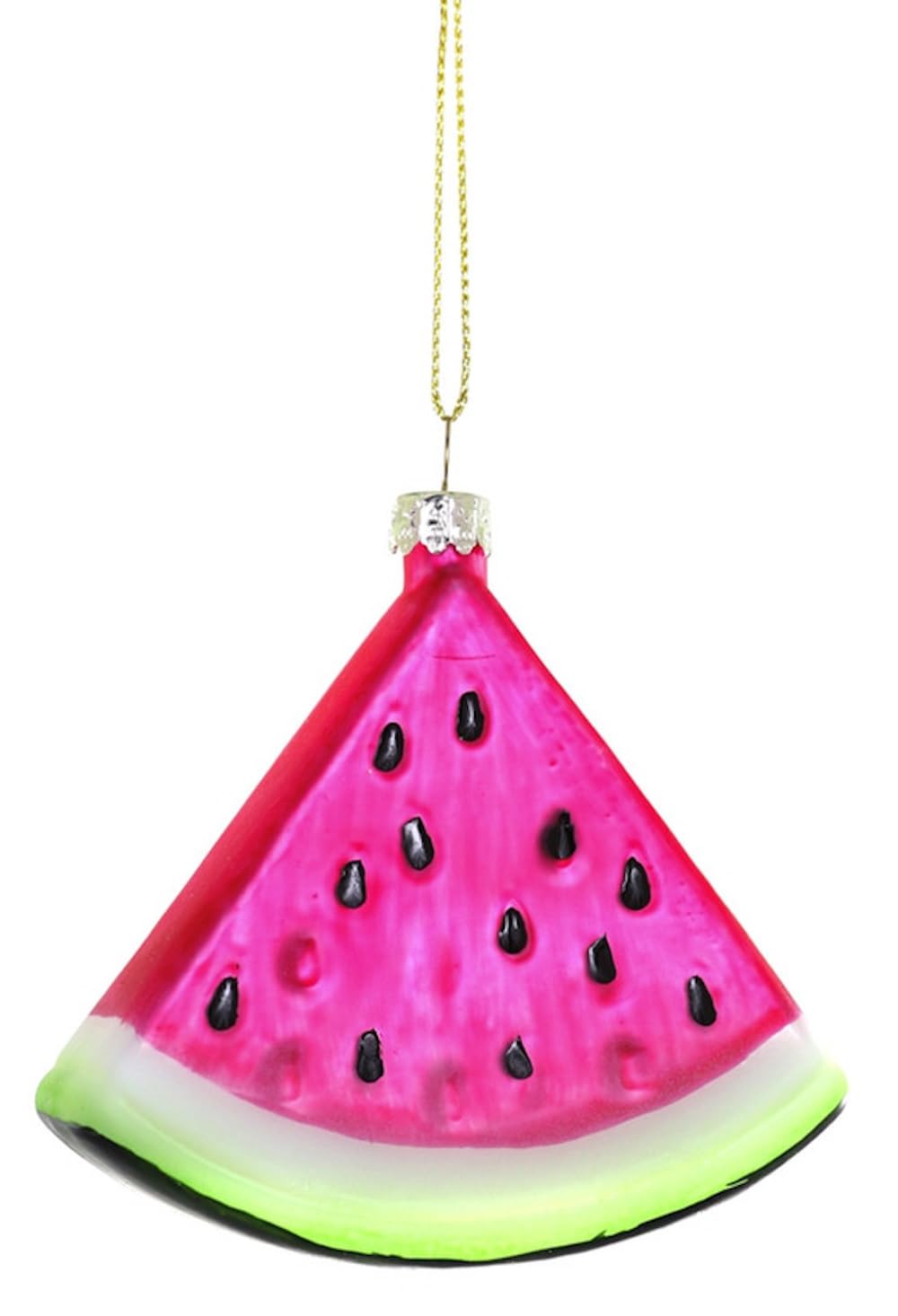 The Bridge Collection Pink, Green Sliced Watermelon Ornament - Home For The Holidays - Christmas Tree Ornaments