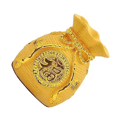 Totority Money Bag Resin Piggy Bank Decor for Car and Desktop Realistic Lucky Money Bag Figurine with Fine Craftsmanship Decorative Coin Box for Home and Vehicle Interior