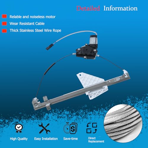 Image of Rear Left Driver Side Power Window Regulator and Motor Assembly 741-374 Compatible for 2001-2004 Jeep Grand Cherokee