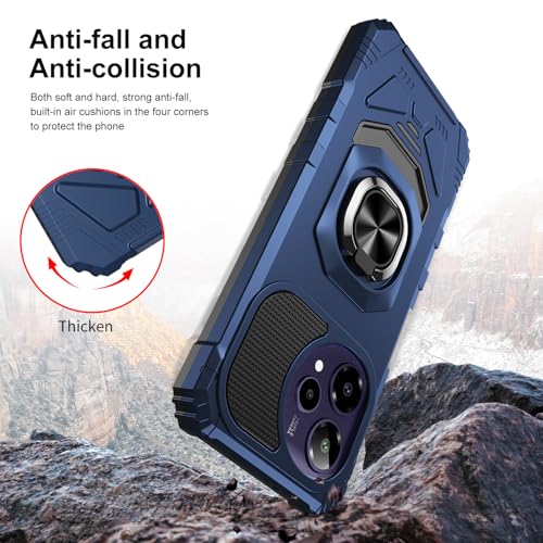 Coque de téléphone pour Cricket Icon Plus 2026 blindée avec anneau béquille
