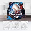 Personalized Baseball Blanket Gifts - Soft Fuzzy Sports Throw Blankets for Boys Men - Custom Baseball Theme Gifts for Team Players - 50x60 Inches Large Flannel Throw for Sofa Couch #5
