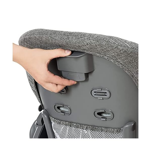 Hauck Baby Hochstuhl Grow Up mit Liegefunktion ab Geburt - Babystuhl mit Tisch, Rollen, klappbar, mitwachsend und höhenverstellbar - Grau Melange – Bild 9
