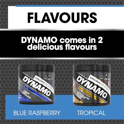 Protein Dynamix - Dynamo Pre Workout - High Intensity Performance - Blue Raspberry - 3000mg Citrulline + AAKG • 2500mg Beta Alanine • 2000mg Creatine • 250mg Caffeine • 200g - Image 6