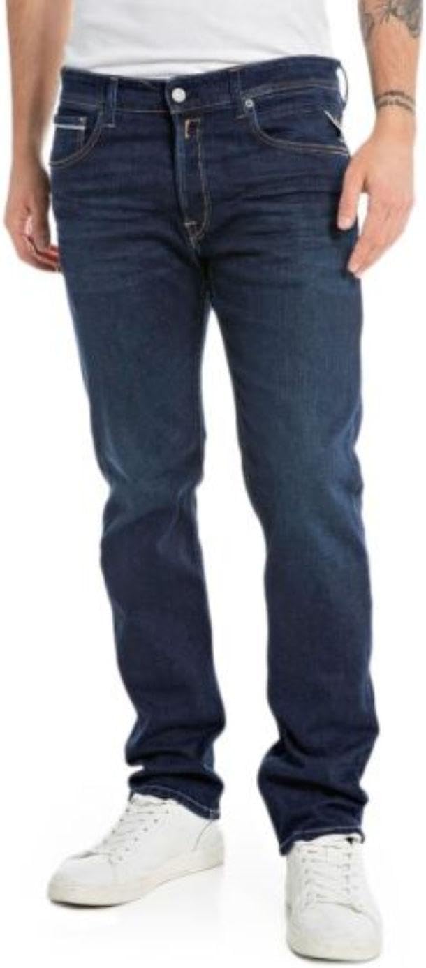 ReplayMen's Grover Straight Jeans, Blue