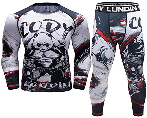 Cody Lundin Kompressions-Set für Herren, langärmelig, Kompressionsshirt...