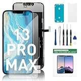Schermo per iPhone 13 Pro Max, LCD Touch Screen Digitizer Assembly con kit di riparazione completo + protezione schermo + adesivo impermeabile