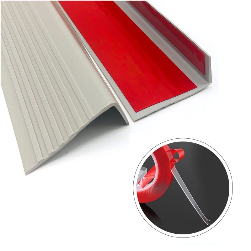 Miniatura 3 de Protector de borde de escalera, goma de vinilo para escaleras, tiras de borde de escalera, moldura de nariz de escalera para escaleras interiores y