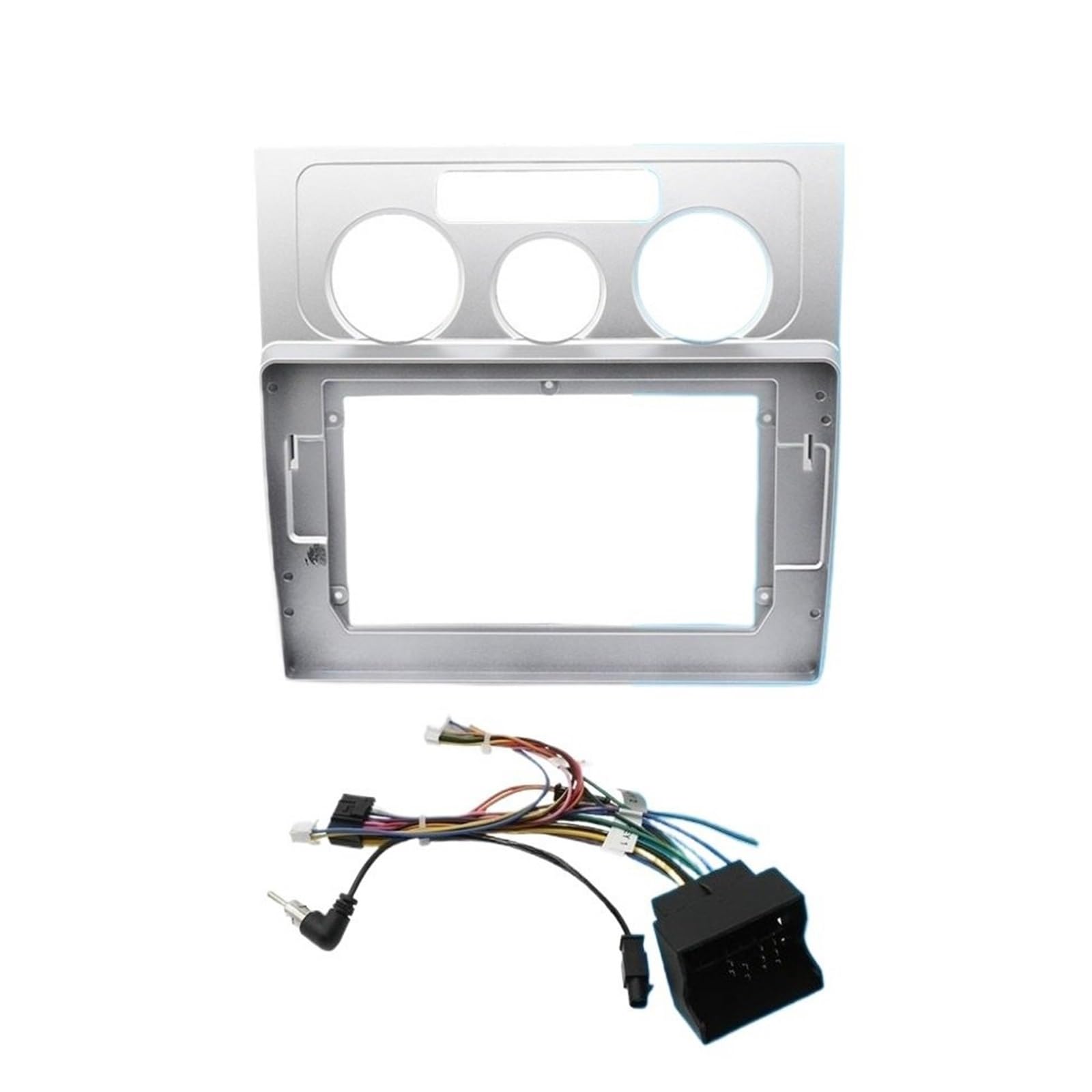 JKELPV Car Radio Frame Kit Fit For VW Touran 2004-2008 Audio Dash Kits Frame Facia Panel Car Radio Fascia Frame 10inch Radio adapter(Only FrameA Cable)