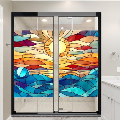Vinilo decorativo para ventana diseño geométrico 2 piezas miniatura 6