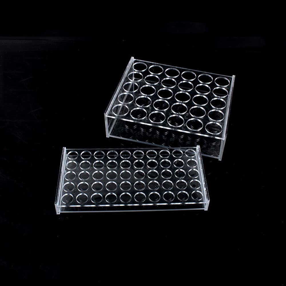 Plexiglas-Reagenzglas-Rack Transparentes Reagenzglas-Halter für zweireihige Säulen-Reagenzglas-Rack-Dropper-Rack-chemische Versuchs ausrüstung (20/30 ml (30 Löcher))