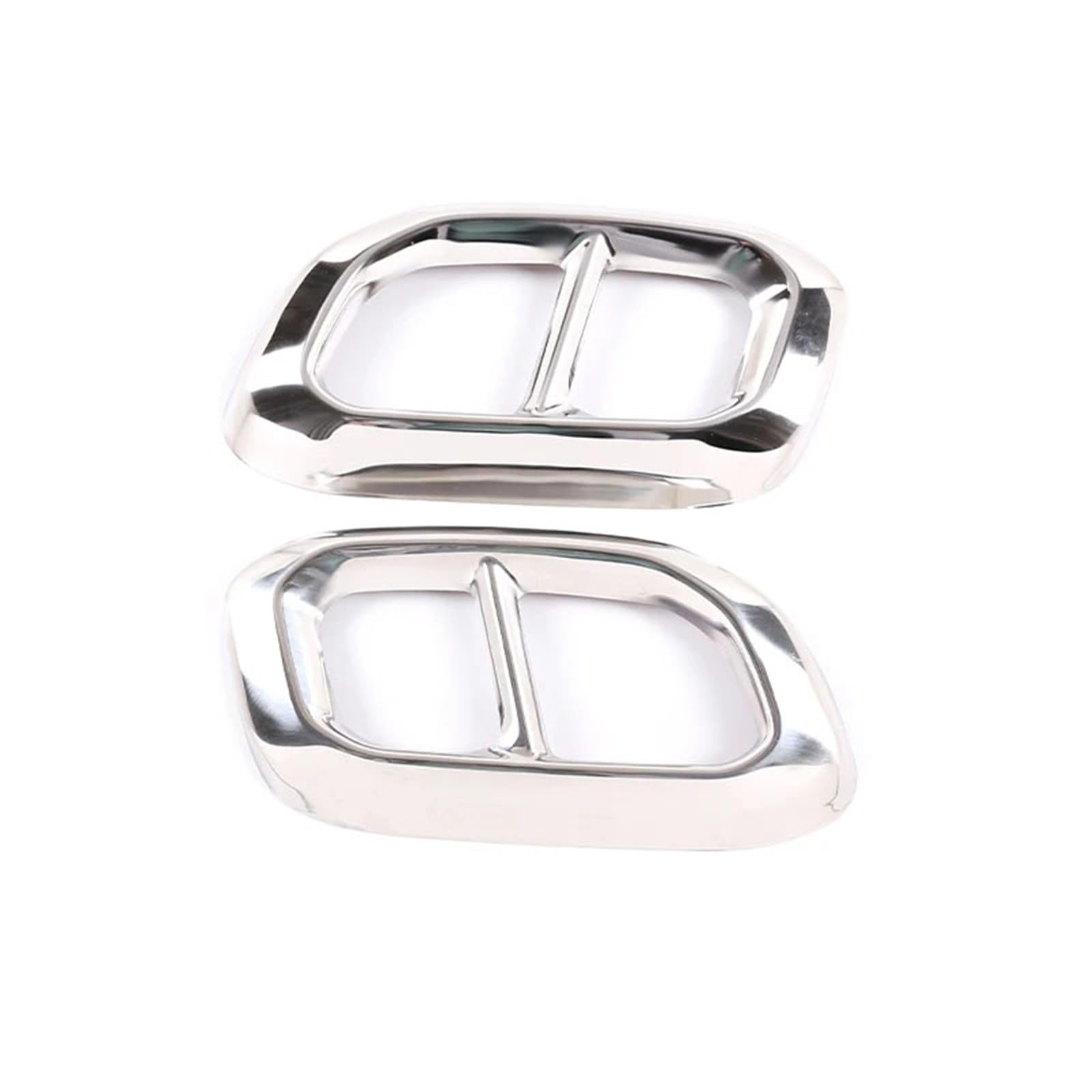 2 Sztuk Ze Stali Nierdzewnej Tylna Gardło Samochodu Tłumik Rury Wydechowej Pokrywa Kompatybilny Z GLC GLE GLS W167 X253 X167 2020-2022 Akcesoria(Silver)