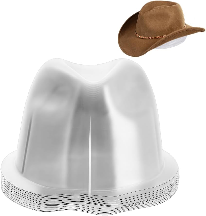 OLYCRAFT 12Pcs Hat Shaper for Caps Plastic Cowboy Cap Inner Support Hat Display Organizer Racks Clear Hats Shaper Insert Supportive Hats Stand Display Organizer for Shop Living Room Displaying