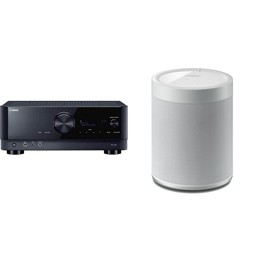 Yamaha Receiver RX-V4A schwarz – Netzwerk-Receiver mit MusicCast Surround-Sound & MusicCast 20 Soundbox