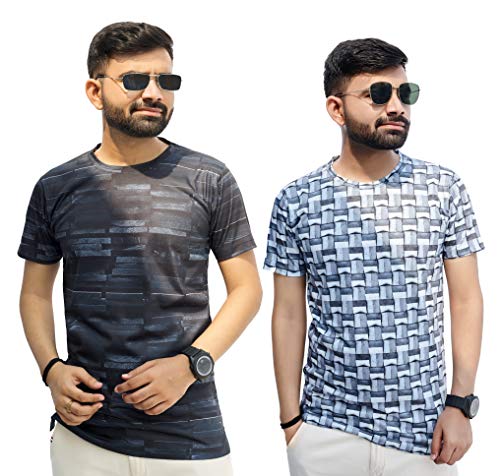 Image of Multicolor Casual T-Shirt for Men (Pack of 2)