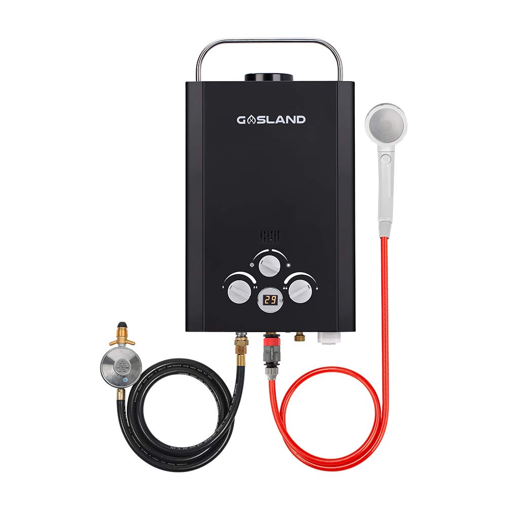 GASLAND Portable LPG Gas Hot Water Heater Caravan Camping Shower Pump Stand  4WD Black : Amazon.com.au: Automotive