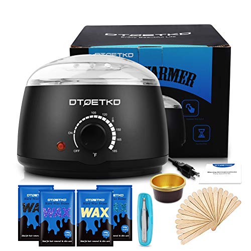 DTOETKD Waxing Kit Wax Warmer Hair Removal At Home for Women Face, Nose,Eyebrows,Full Body Legs,Bikini