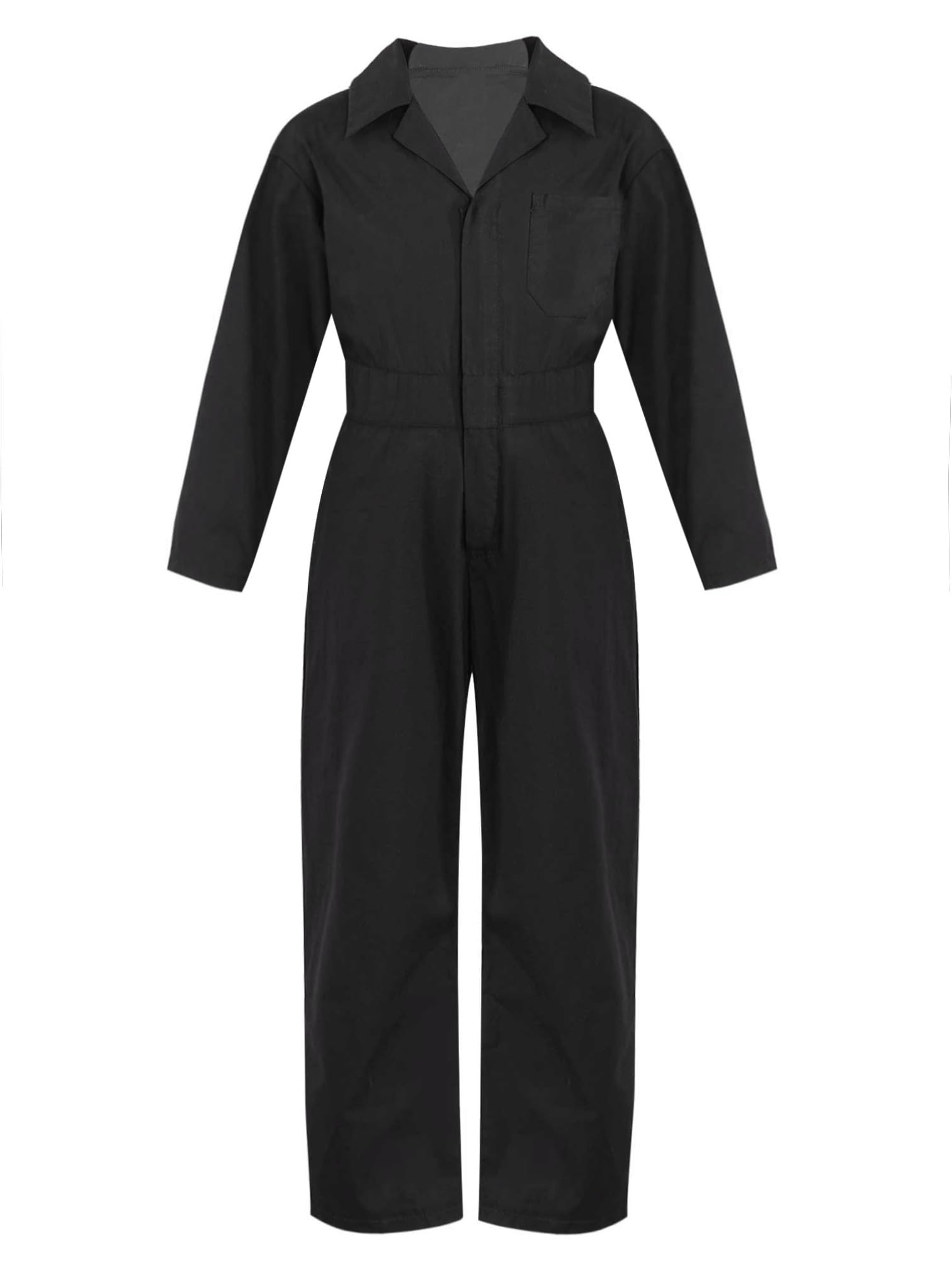 MSemis Justaucorps de Gymnastique Enfant Garçon Combinaison de Danse Manches Longue Col Revers Jumpsuit Grenouillère de Gymnastique Léotard Bodysuit 5-16 ans