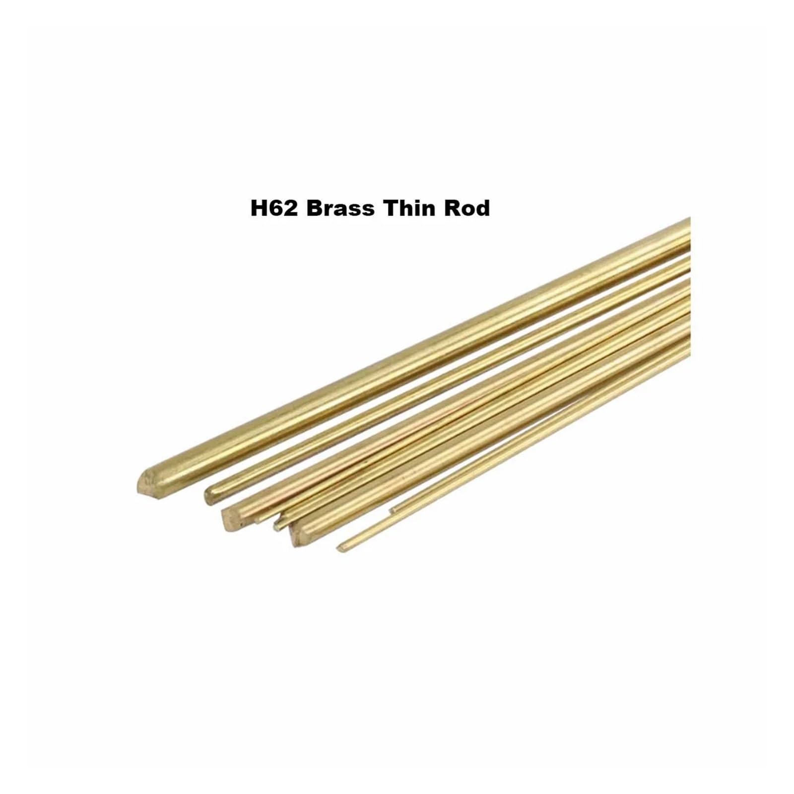 Messingstäbe H62 Messing Feinkupferstab/Massiver Rundstab 1,2,5,8, 3, 4 mm(1pcs 10mmX500mm)