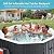 Inflatable Hot Tub, 4-6 Person Large Polygon Blow Up Portable Hot Tub, Leak-Proof PVC Outdoor Spa with 130 Air Jets, Heater Pump and Insulated Cover, 77” X 77”X 25”